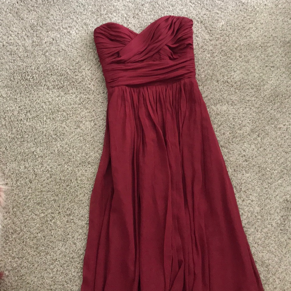 Burgundy Strapless Gown